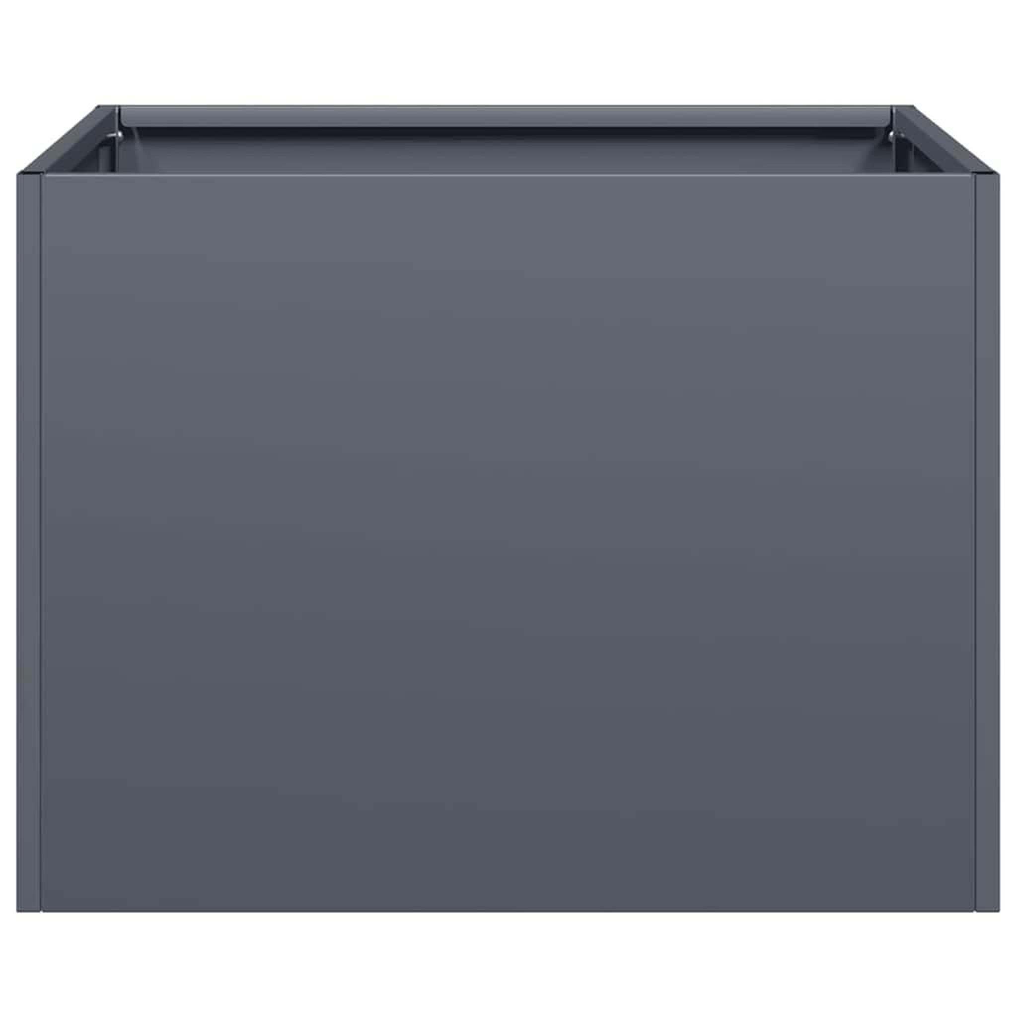 Voir la diapositive 4 : VIDAXL Jardiniere anthracite 40x40x30 cm acier