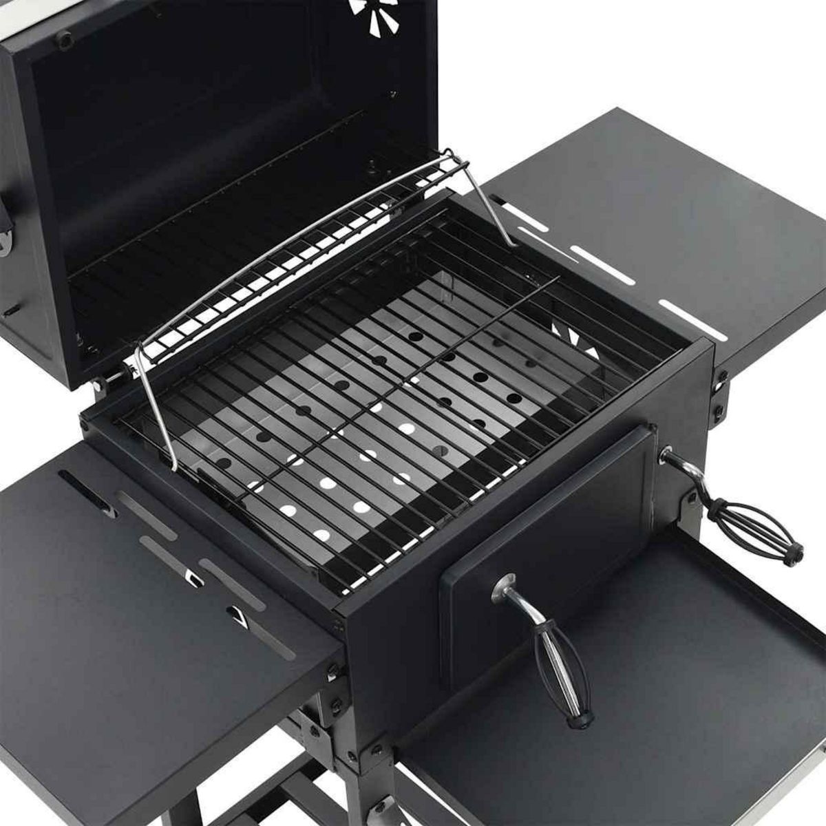 VIDAXL Four a pizza et barbecue d'exterieur 3 en 1 Noir