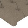 Voir la diapositive 5 : VIDAXL Tete de lit a LED Taupe 200x7x118/128 cm Tissu