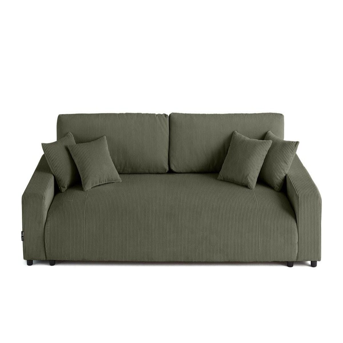 LISA DESIGN Pivoine - canapé droit 3 places - convertible avec coffre - en velours côtelé