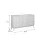 Voir la diapositive 3 : SWEEEK Buffet en décor bois 2 portes et 3 tiroirs. buffet bas. L 120 x l 39 H 76cm - Dune