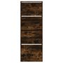 Voir la diapositive 5 : VIDAXL Armoire a chaussures chene fume 60x21x163,5 cm bois ingenierie