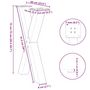 Voir la diapositive 6 : VIDAXL Pieds de table a manger forme de X 2 pcs blanc 60x(72-73) cm