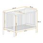 Voir la diapositive 4 : Paris Prix Lit Bébé & Matelas  Cypi  60x120cm Blanc