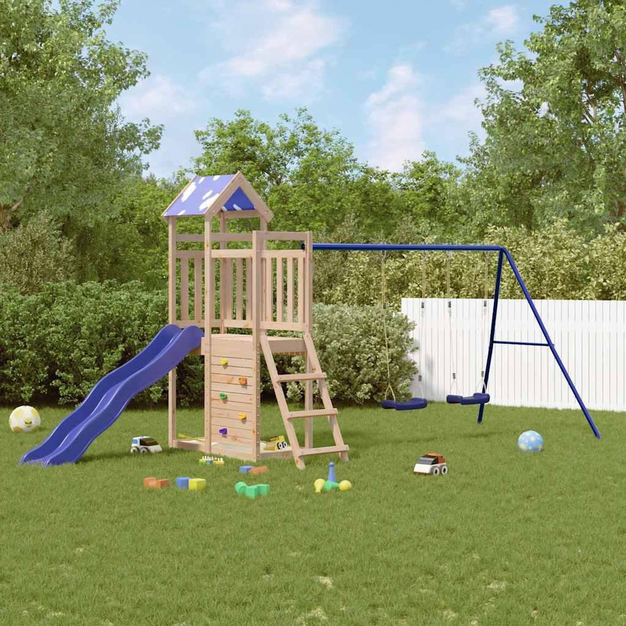 VIDAXL Aire de jeux d'exterieur bois de pin massif
