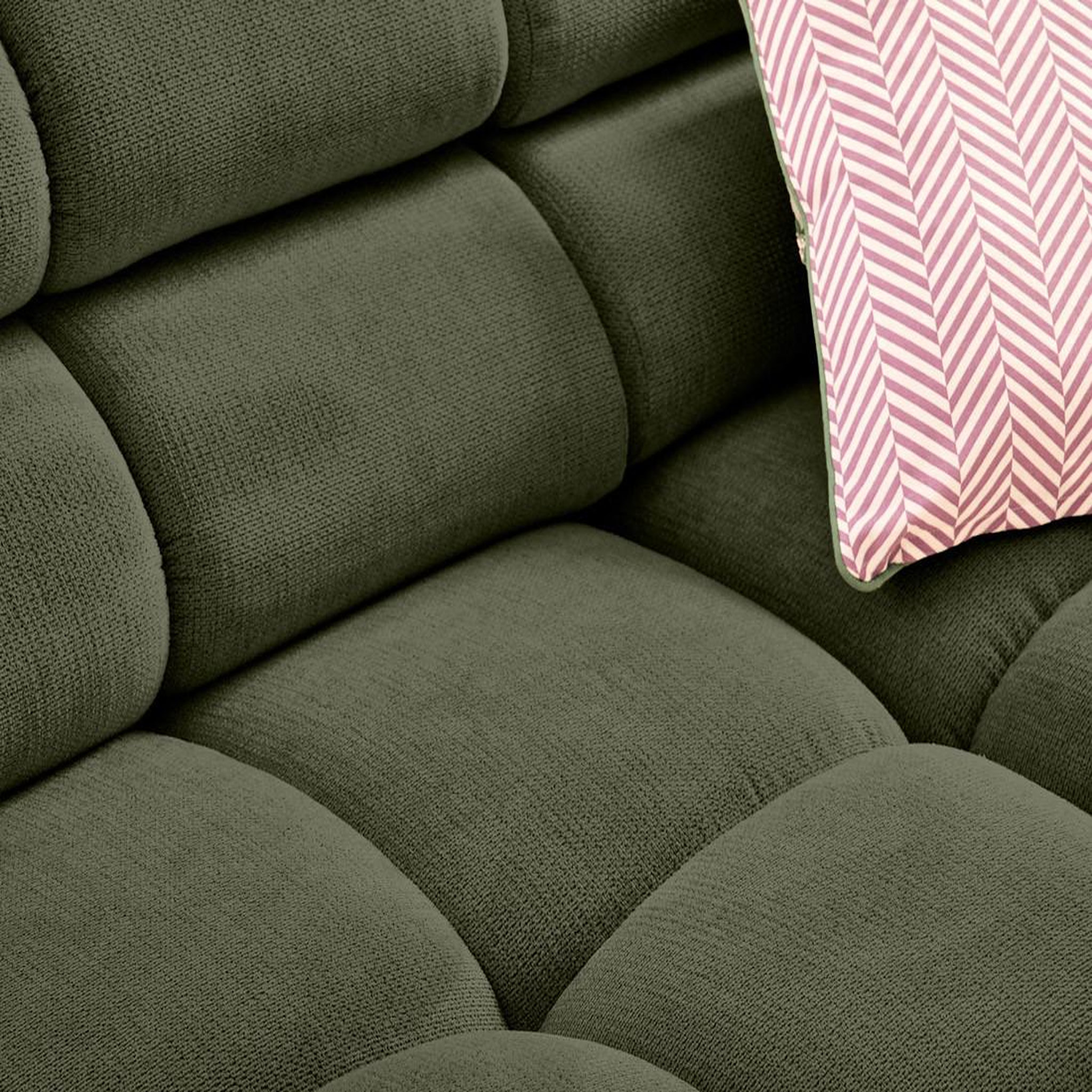 Voir la diapositive 2 : LISA DESIGN Matera - canapé d'angle gauche 4 places avec têtières réglables en tissu texturé