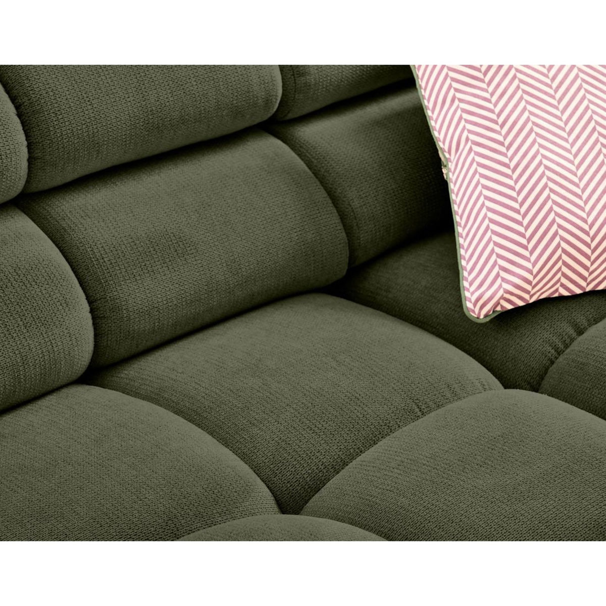 LISA DESIGN Matera - canapé d'angle gauche 3 places avec têtières réglables en tissu texturé