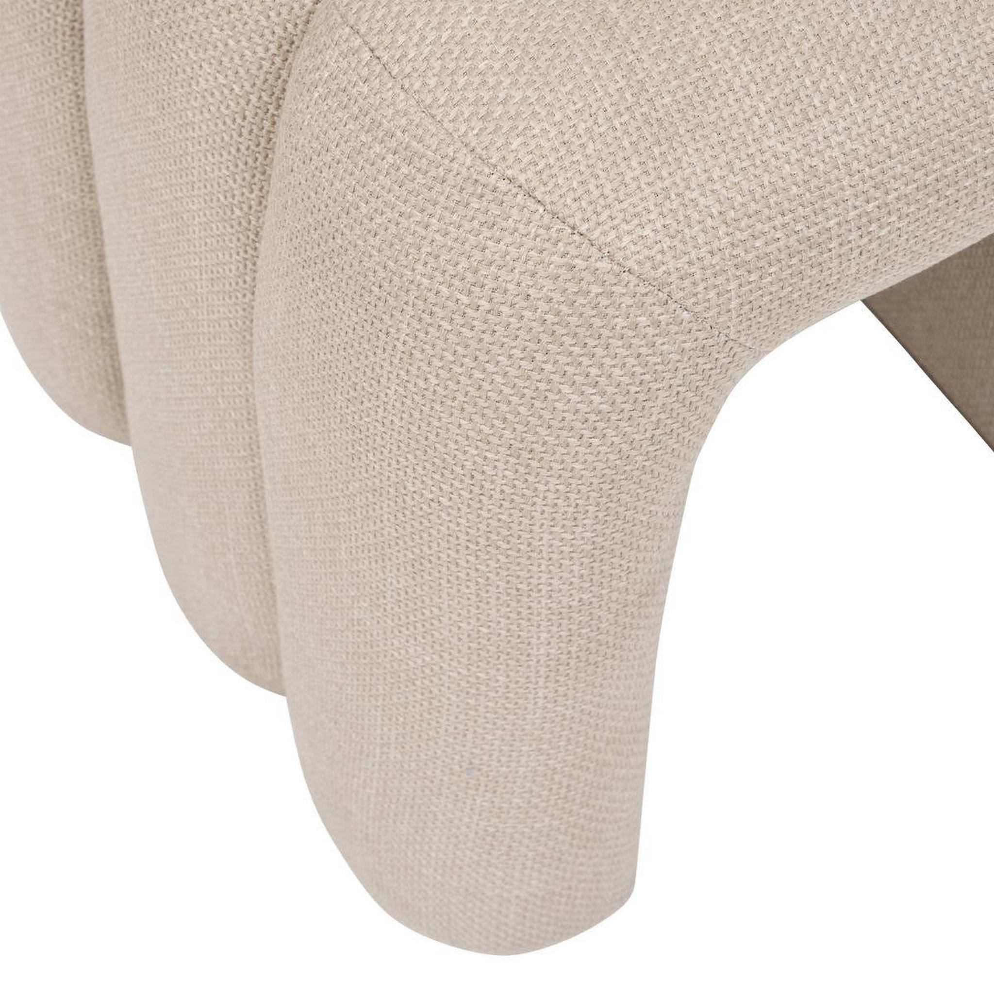 Voir la diapositive 3 : ATMOSPHERA Pouf 3 arches en tissu  sisco  44cm beige