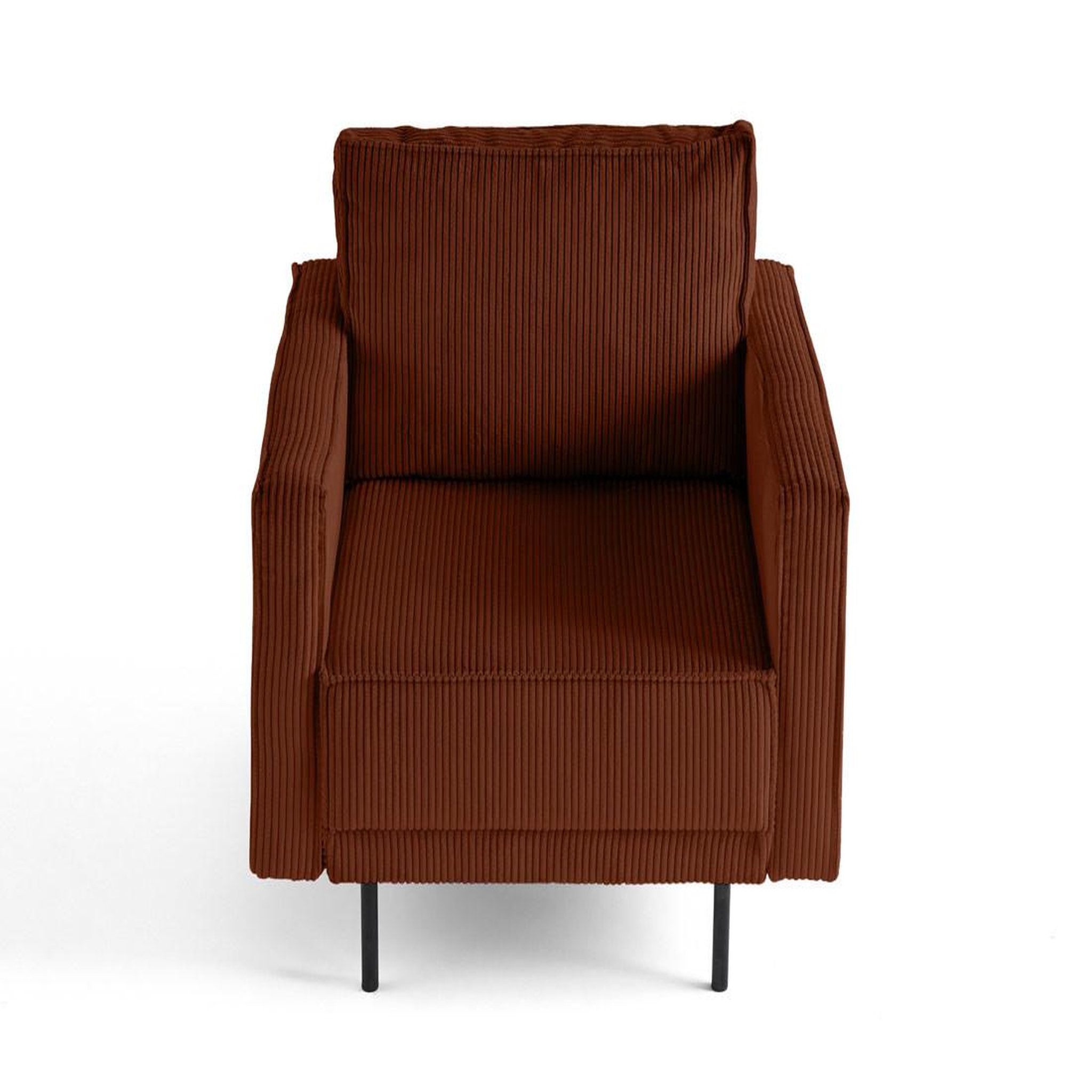 Voir la diapositive 1 : LISA DESIGN Charlie - fauteuil - pieds hauts - en velours côtelé