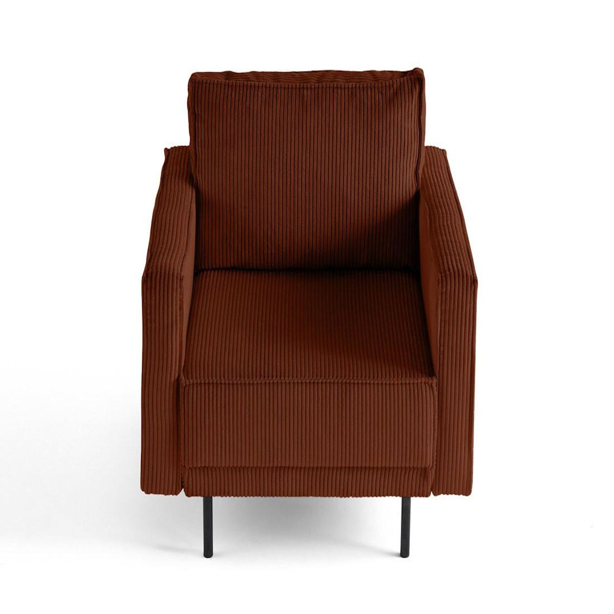 LISA DESIGN Charlie - fauteuil - pieds hauts - en velours côtelé
