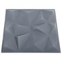 Voir la diapositive 5 : VIDAXL Panneaux muraux 3D 48 pcs 50x50 cm gris diamant 12 m^2