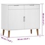 Voir la diapositive 6 : VIDAXL Buffet MOLDE Blanc 90x40x80 cm Bois massif de pin