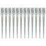Voir la diapositive 1 : VIDAXL Piquets au sol 12 pcs Argente 7x7x75 cm Acier galvanise