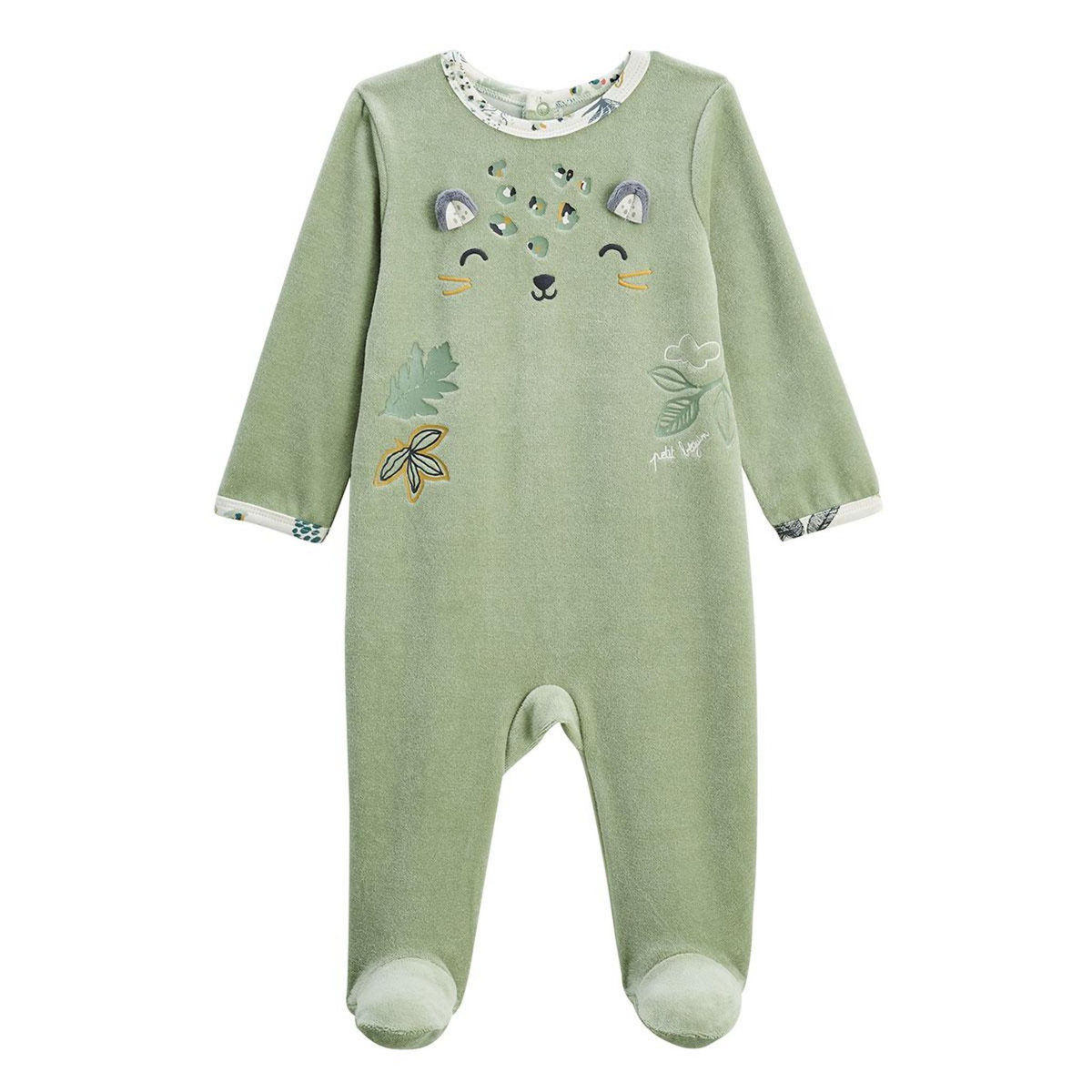 Petit Béguin Lot de 2 pyjamas bébé en velours Boavista