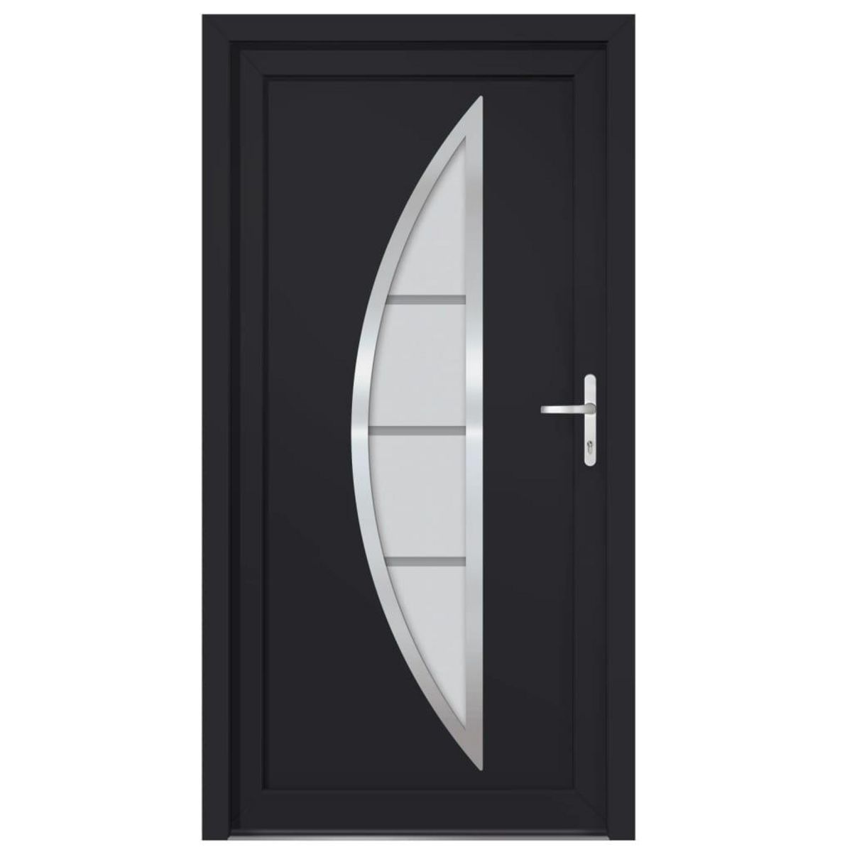 VIDAXL Porte d'entree anthracite 88x200 cm PVC