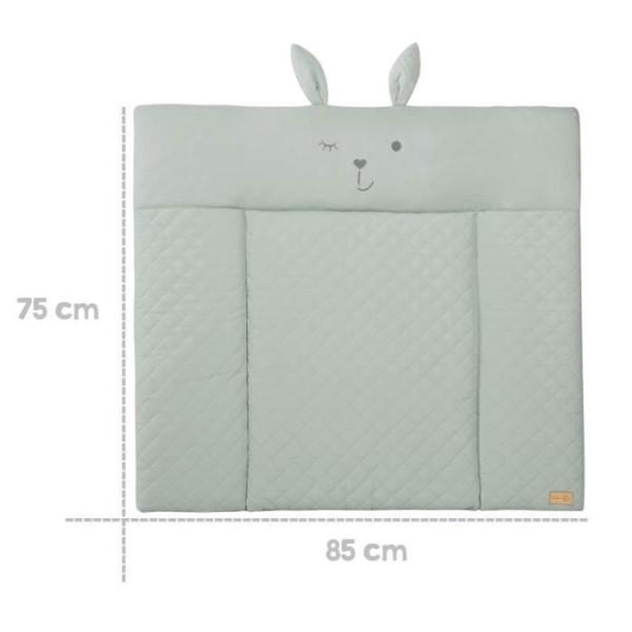 Voir la diapositive 4 : Roba Matelas a langer - ROBA - Visage de lapin - 85 x 75 cm - Vert givré