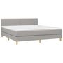 Voir la diapositive 4 : VIDAXL Sommier a lattes de lit et matelas et LED Gris clair 180x200 cm