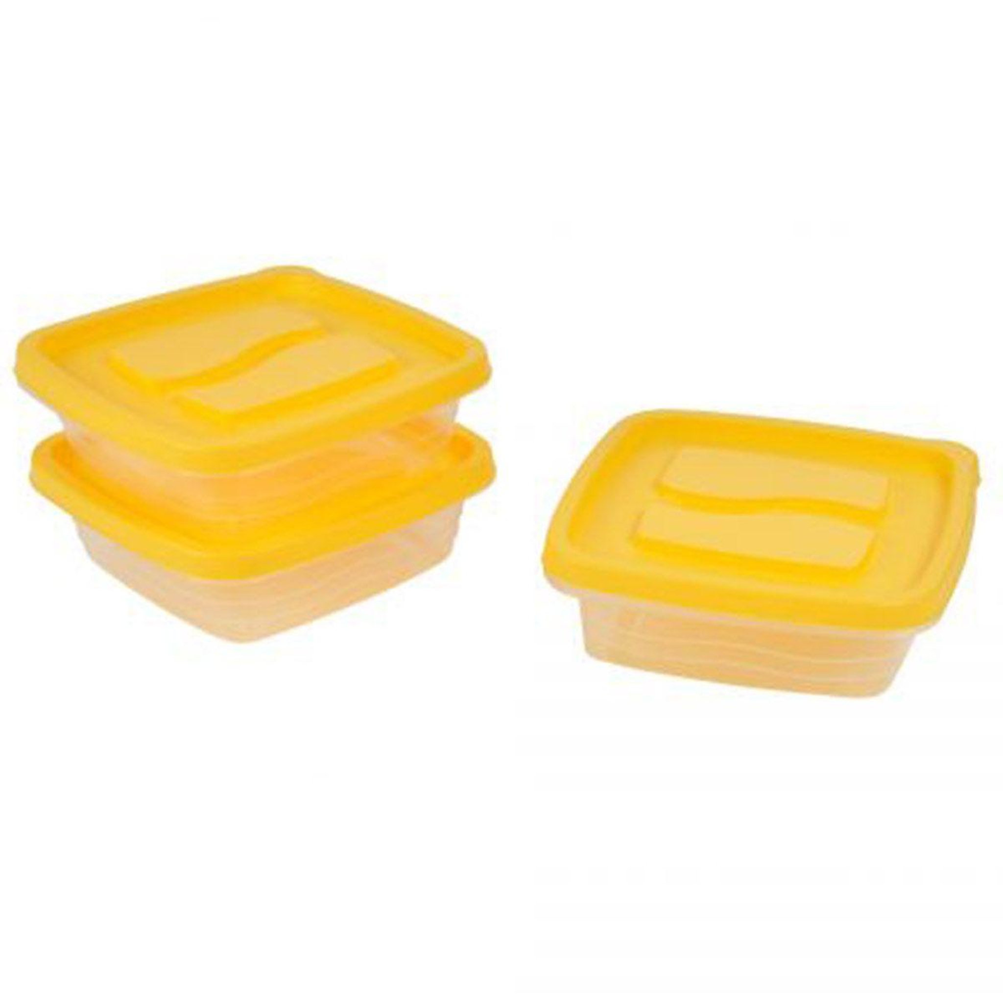 HOMEA Lot de 3 boîtes de conservation  tike  0,99l jaune