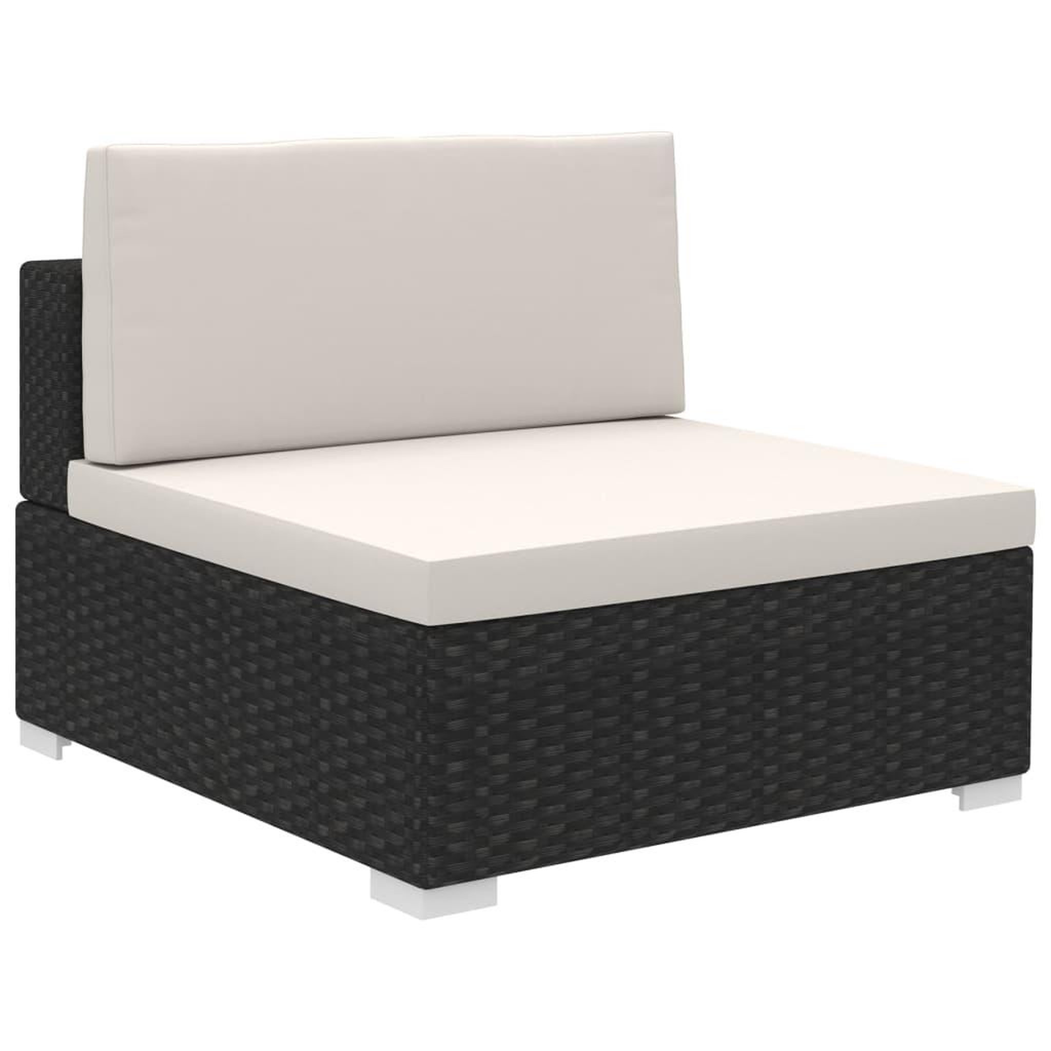 Voir la diapositive 3 : VIDAXL Salon de jardin 6 pcs avec coussins Resine tressee Noir