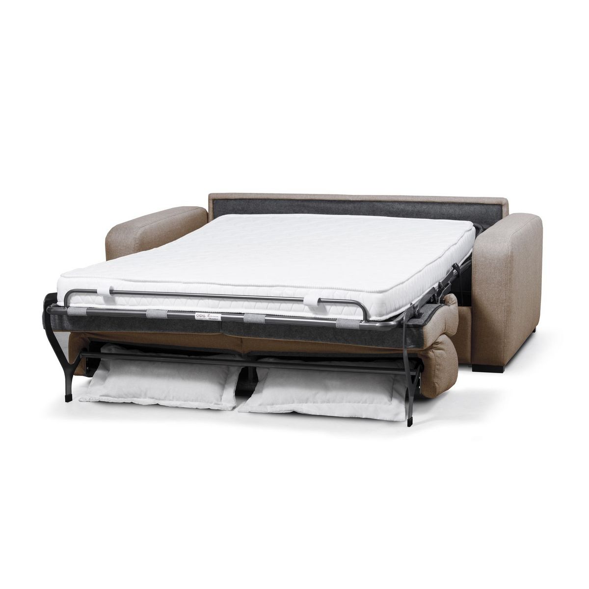 Canapé convertible système couchage express matelas 160x200 13cm 3 places en tissu  DYLAN 