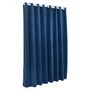 Voir la diapositive 3 : VIDAXL Rideau occultant et anneaux Velours Bleu fonce 290x245 cm