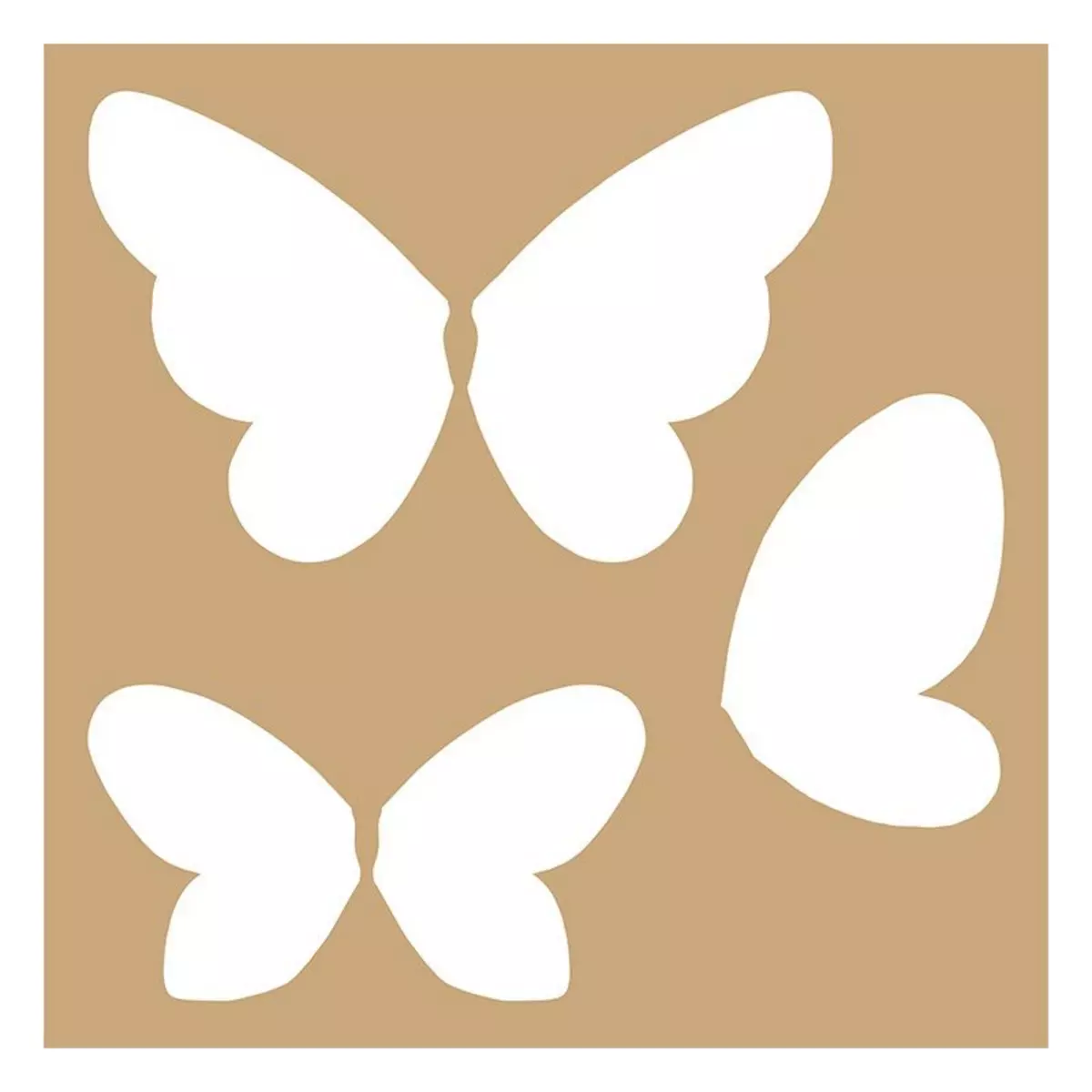 Artemio 2 pochoirs Kraft Papillons 20 x 20 cm