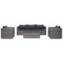 Voir la diapositive 1 : VIDAXL Salon de jardin 6 pcs et coussins et oreillers Resine tressee