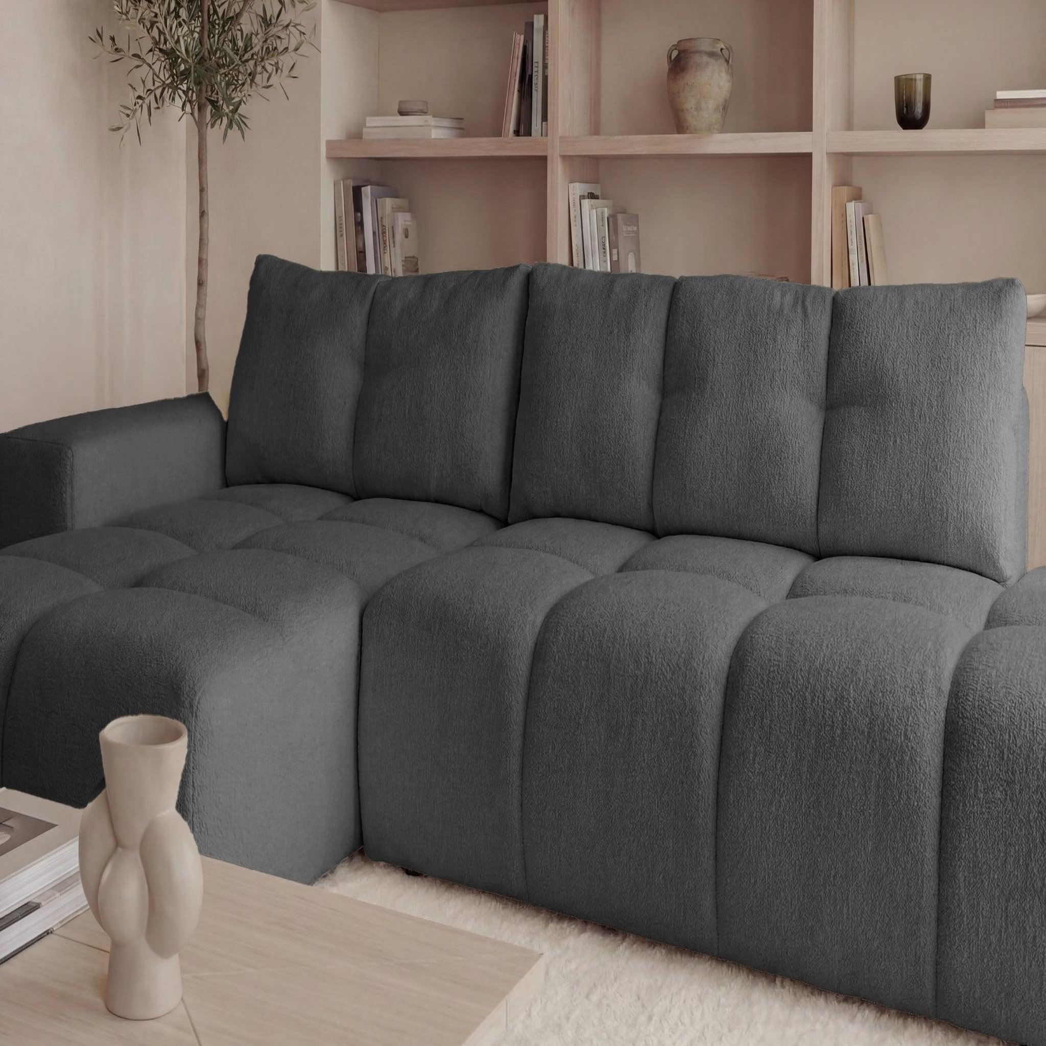 Voir la diapositive 4 : CASANOVA PARIS Constance - canapé d'angle tissu chenille