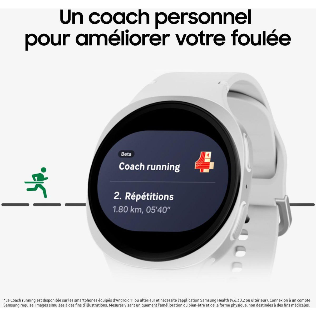 Samsung Montre connectée Galaxy Watch8 Argent 44mm 4G