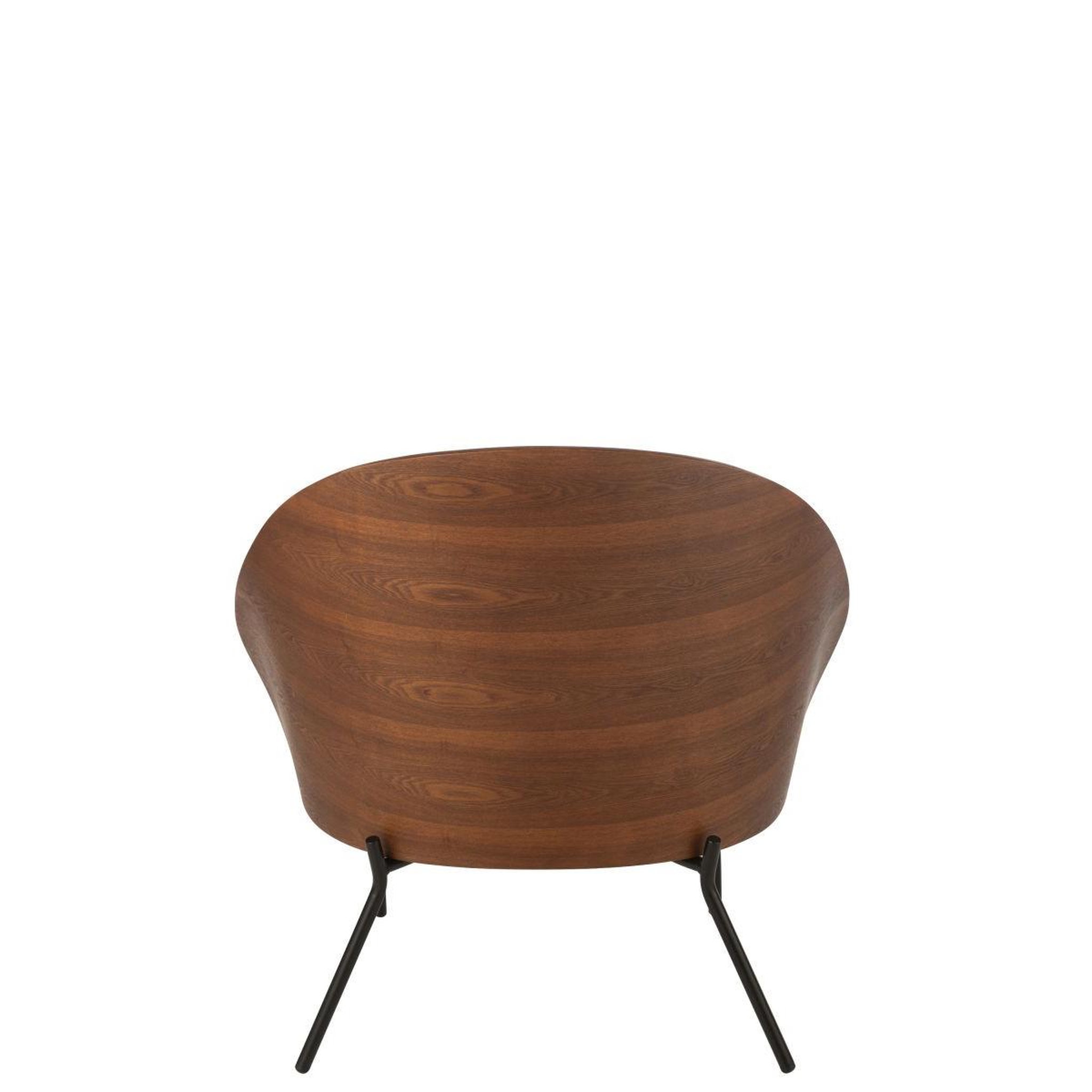 Voir la diapositive 4 : J-LINE Fauteuil lounge design  lone  81cm marron & beige
