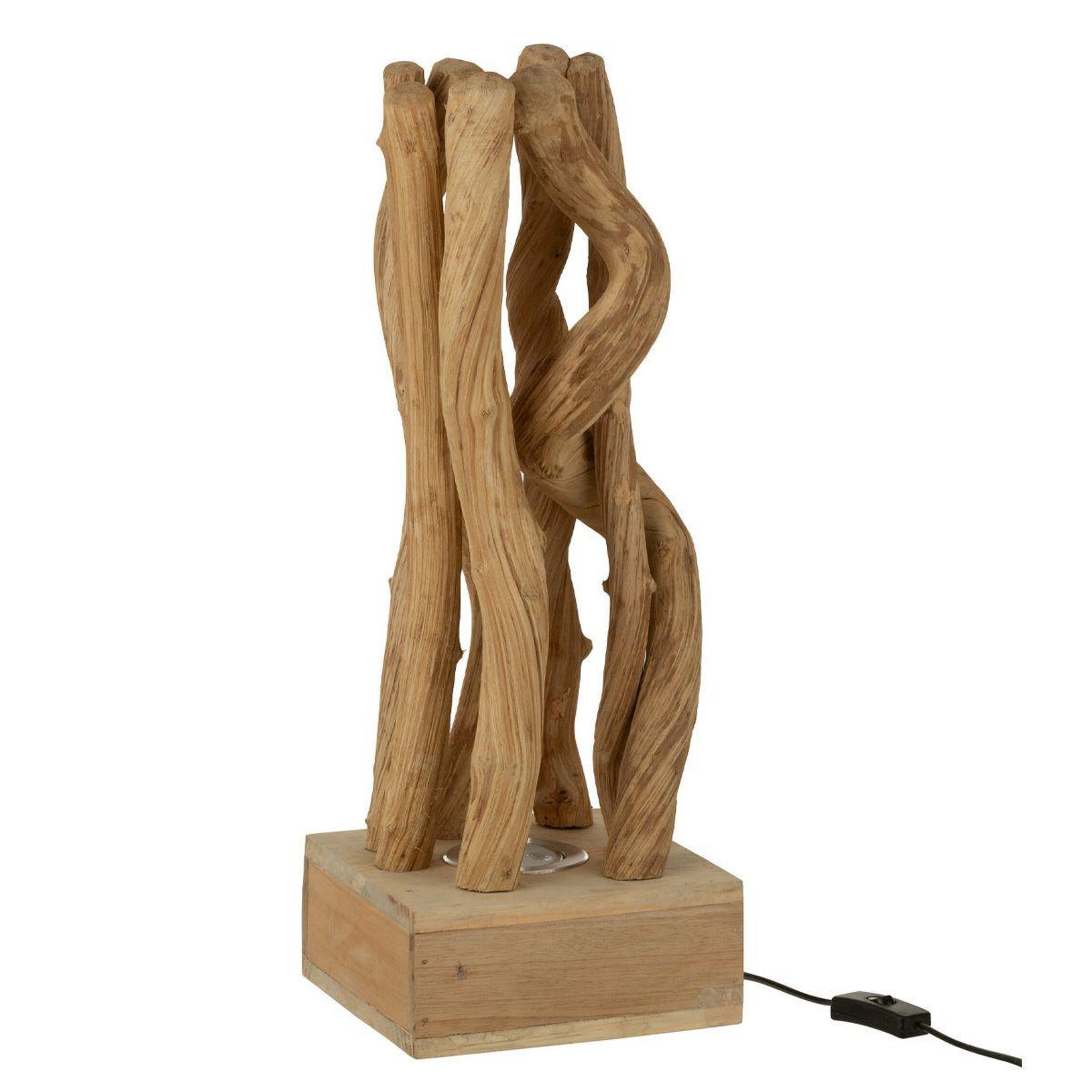 Voir la diapositive 1 : J-LINE Lampe de bureau  branches entrelacées  56cm naturel