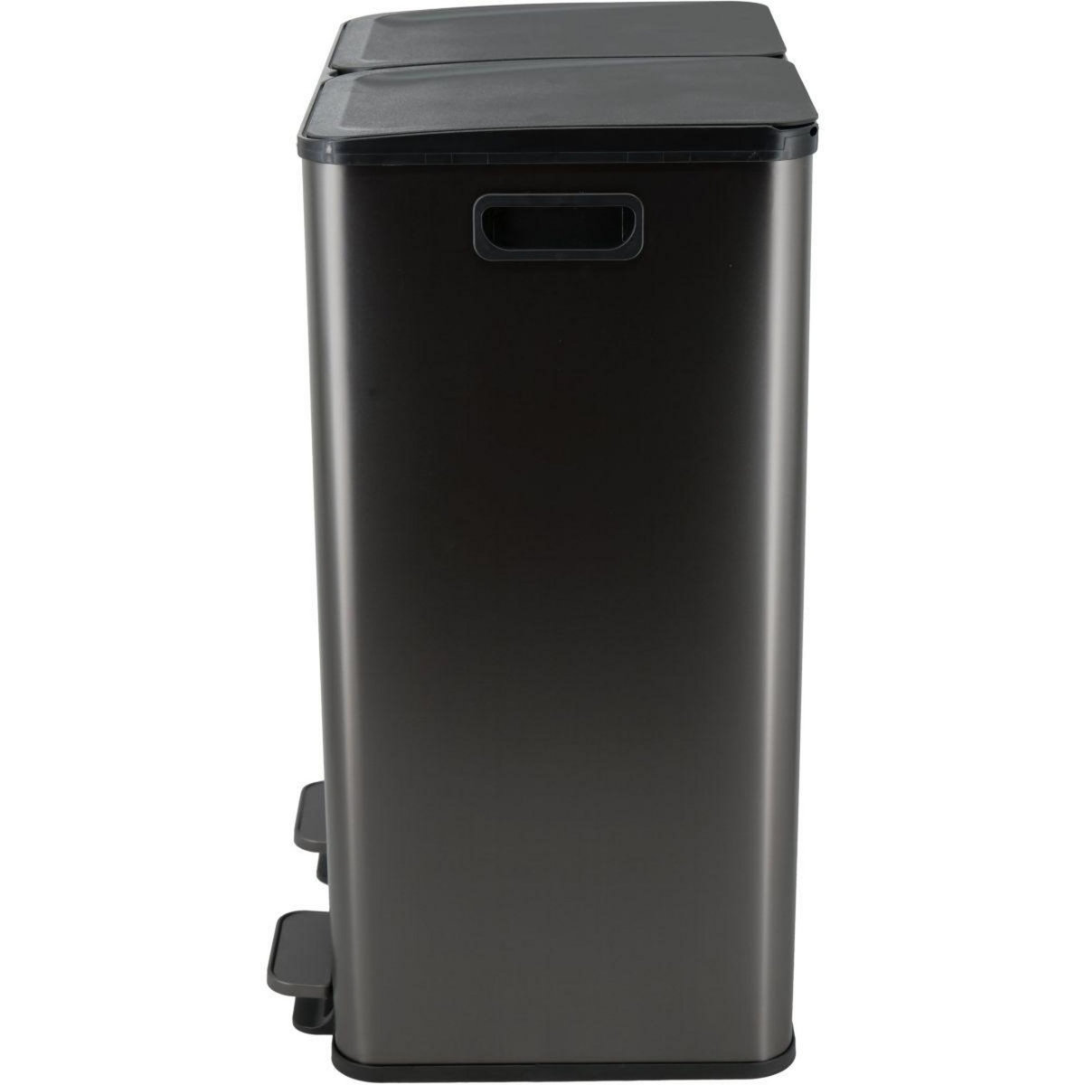 MIOGO Poubelle de cuisine tri sélectif 60L anthracite