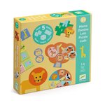 Djeco MEMO, LOTO, DOMINO - Animaux sauvages - 5 JEUX