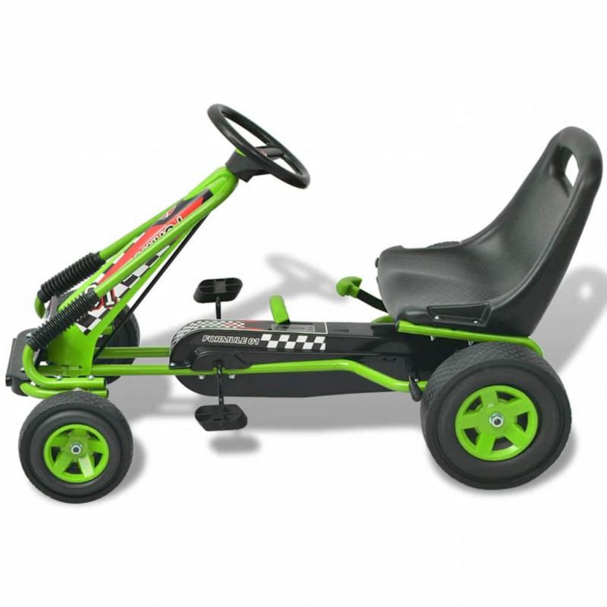 VIDAXL Kart à pédale avec siège ajustable Vert