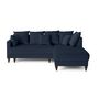 Voir la diapositive 2 : BEST MOBILIER Flamingo - canapé d'angle droit 4 places convertible en velours