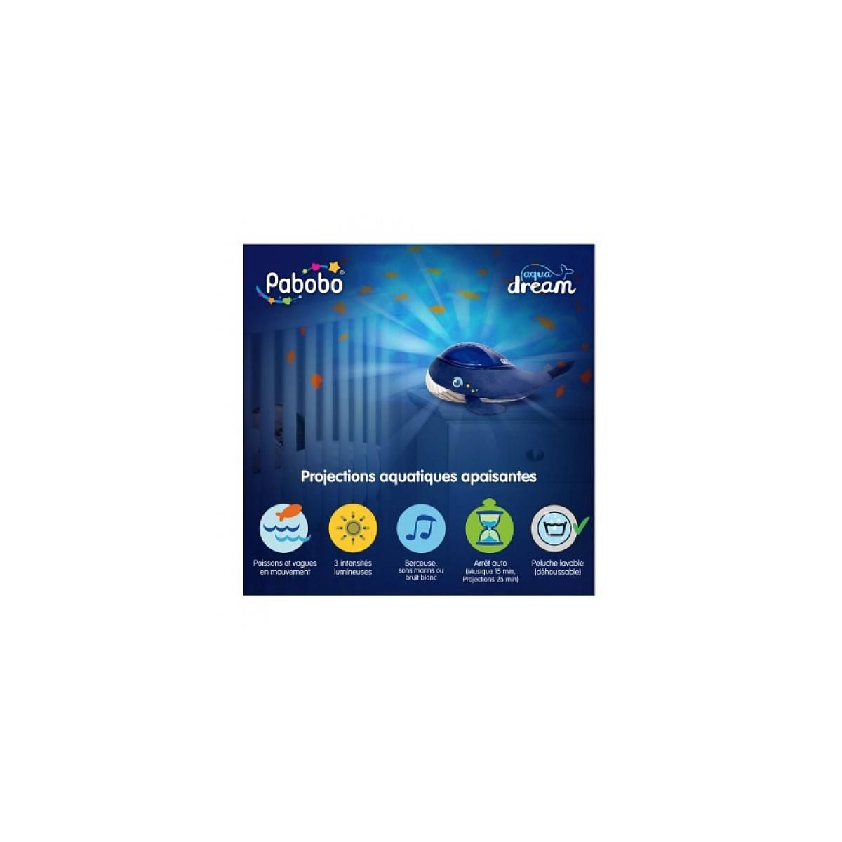 PABOBO Veilleuse musicale baleine aqua dream