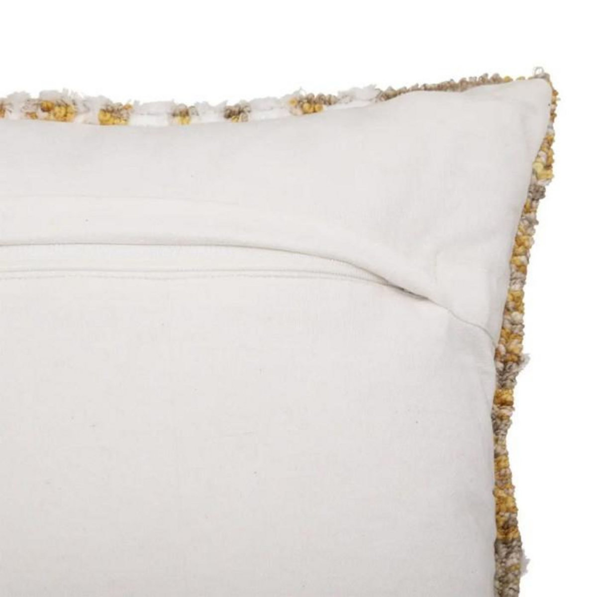 ATMOSPHERA Coussin Déco Tufté  Miska  45x45cm Ivoire & Ocre