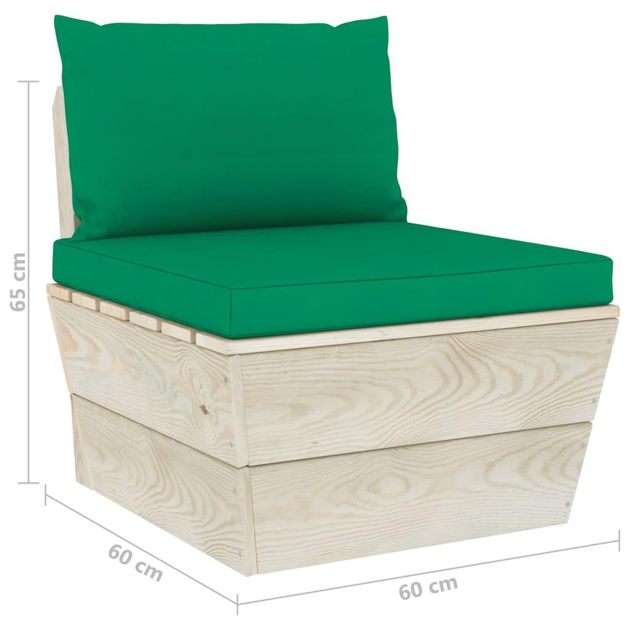Voir la diapositive 6 : VIDAXL Salon de jardin palette 9 pcs avec coussins bois d'epicea