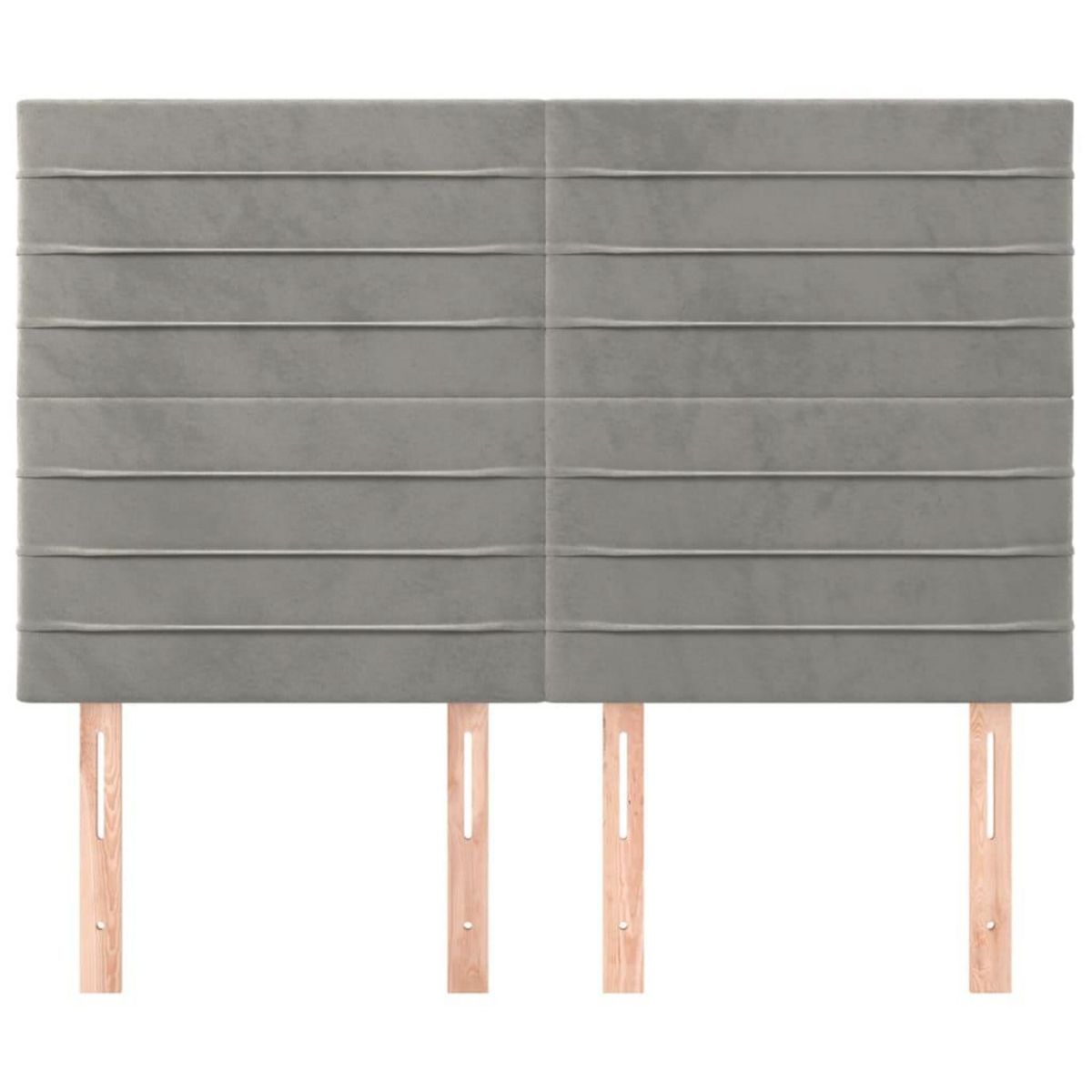 VIDAXL Tetes de lit 4 pcs Gris clair 72x5x78/88 cm Velours