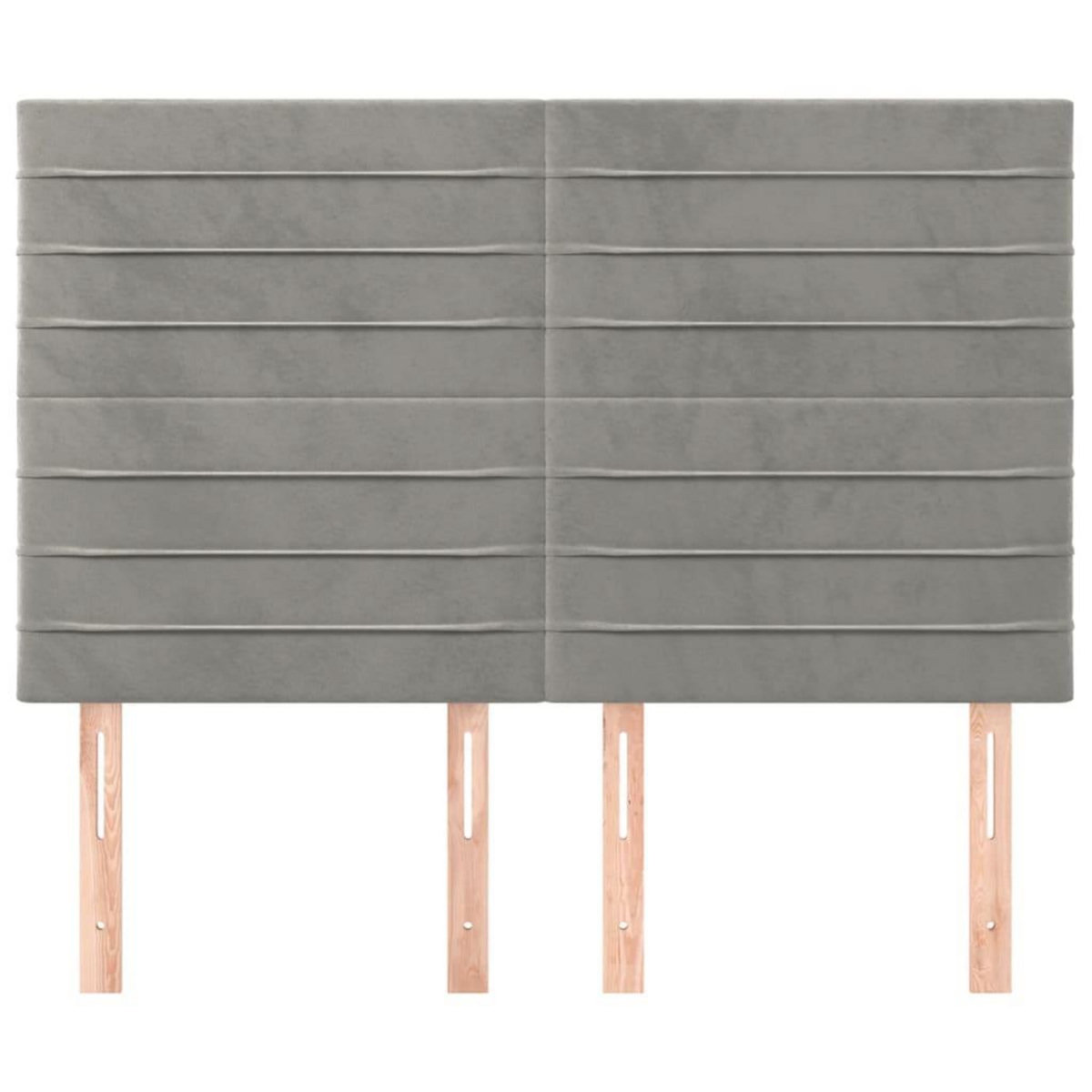 VIDAXL Tetes de lit 4 pcs Gris clair 72x5x78/88 cm Velours
