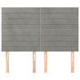 Voir la diapositive 3 : VIDAXL Tetes de lit 4 pcs Gris clair 72x5x78/88 cm Velours