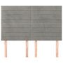 Voir la diapositive 3 : VIDAXL Tetes de lit 4 pcs Gris clair 72x5x78/88 cm Velours