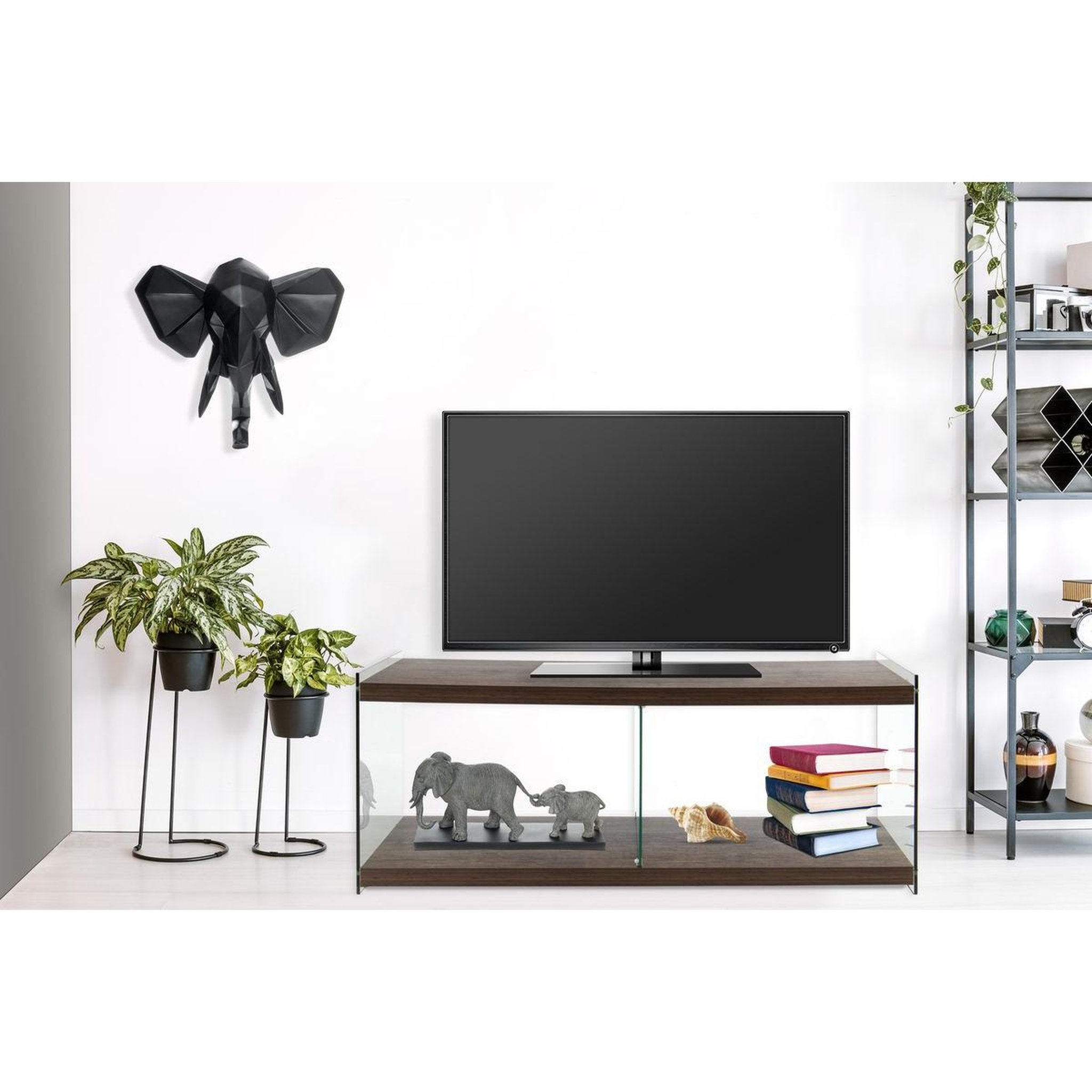 Voir la diapositive 3 : Paris Prix Meuble tv design  elementary  120cm marron clair