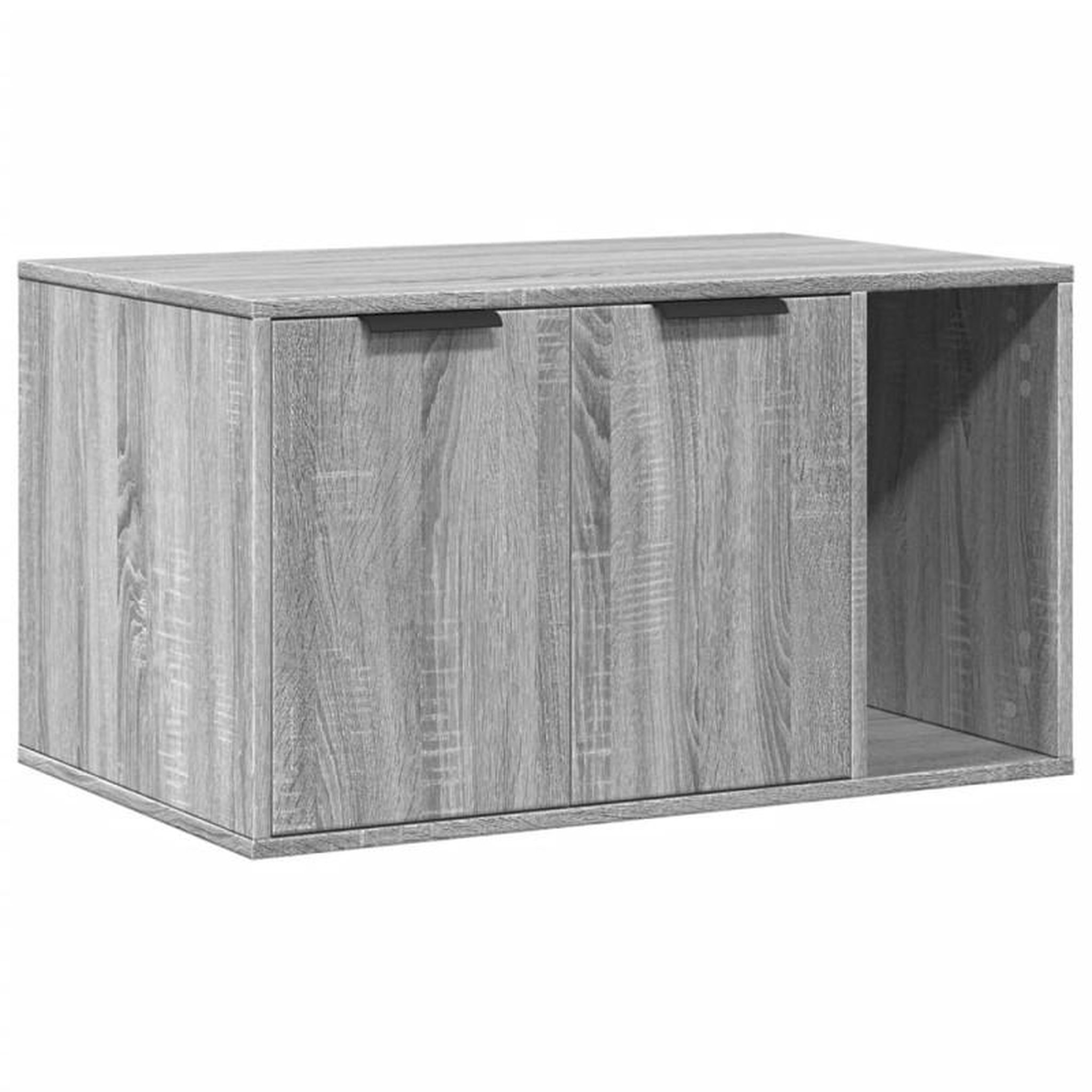 Voir la diapositive 2 : VIDAXL Meuble de bac à litière pour chat sonoma gris bois d ingénierie