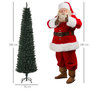 Voir la diapositive 3 : HOMCOM Sapin de Noël artificiel mince dia. 56xH.180 cm 380 branches grand réalisme support métal pliable antidérapant
