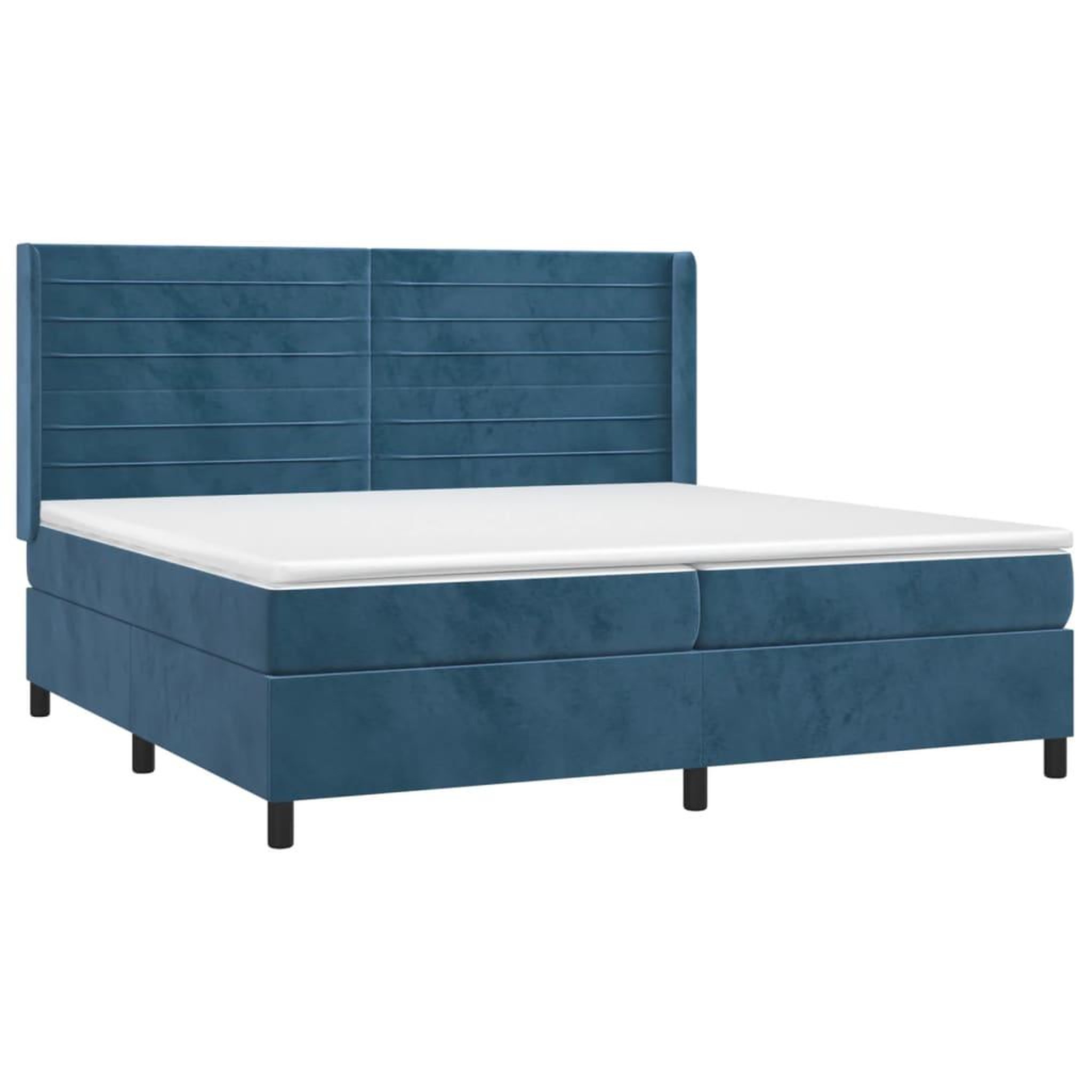 Voir la diapositive 4 : VIDAXL Sommier a lattes de lit matelas et LED Bleu fonce 200x200 cm