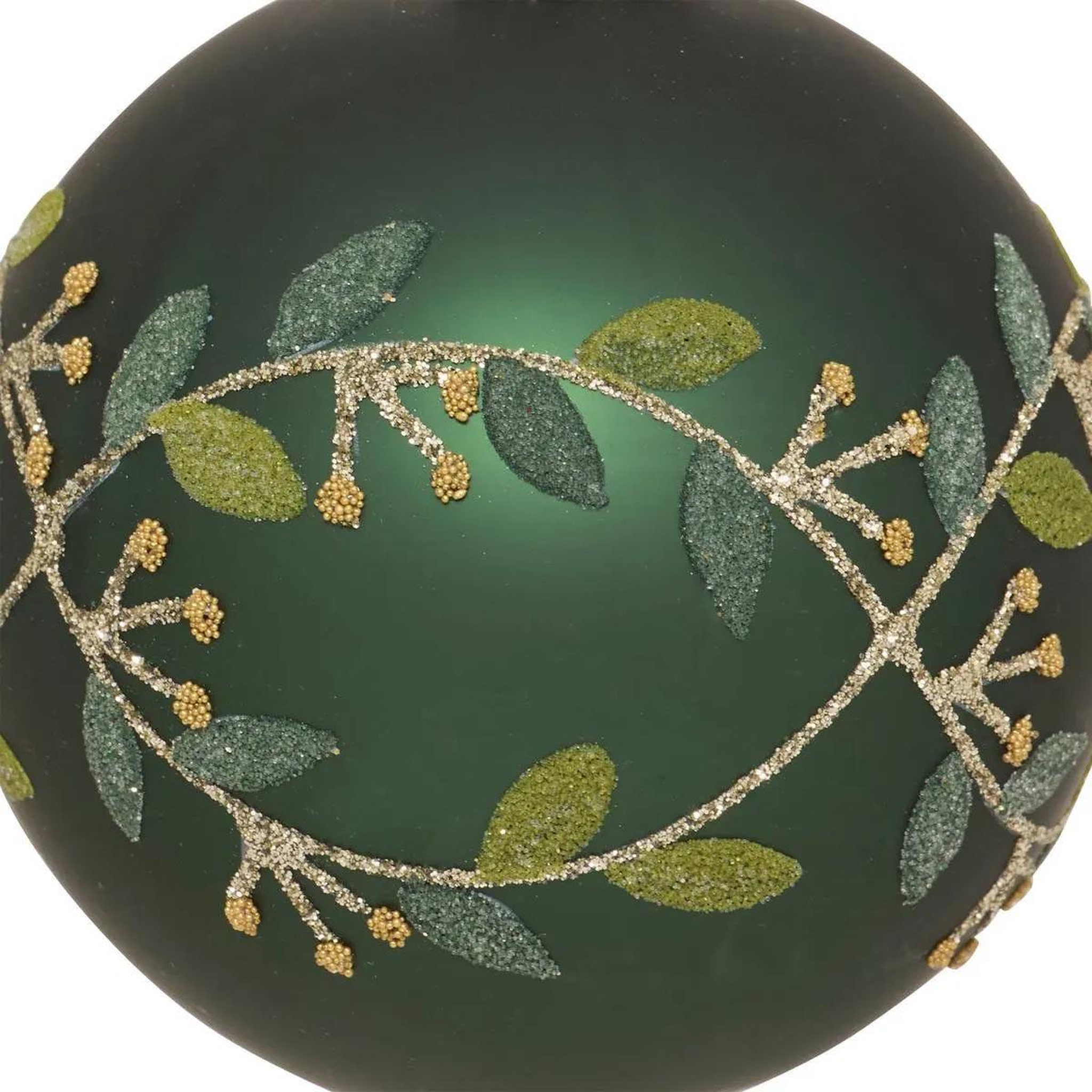 Voir la diapositive 2 : ATMOSPHERA Boule de noël  branche de gui  8cm vert