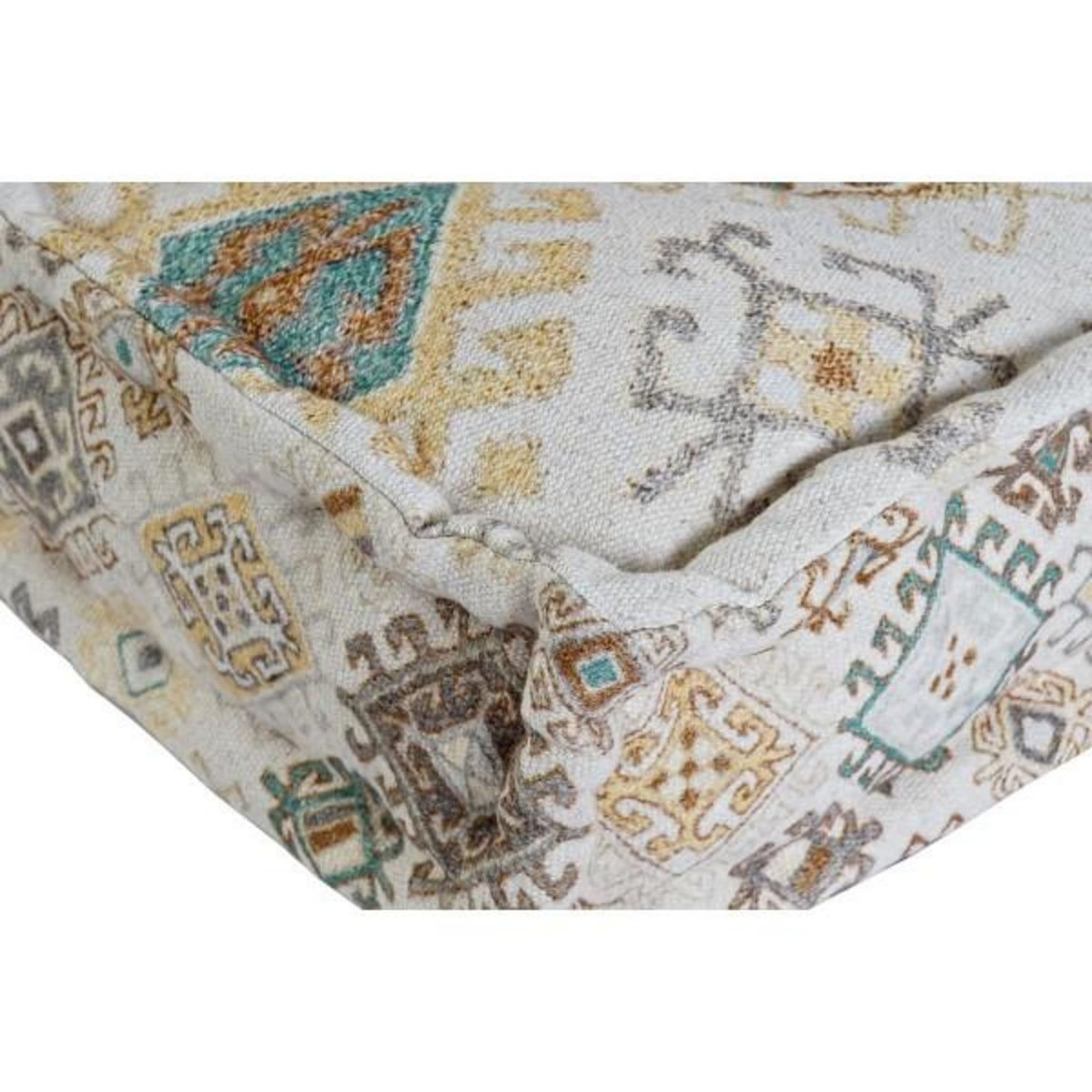 MARKET24 Canapé deux places DKD Home Decor Beige Marron Coton Jaune (145 x 76 x 13 cm)