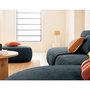 Voir la diapositive 2 : LISA DESIGN Santorini - canapé modulable d'angle droit + pouf - 5 places - en tissu texturé