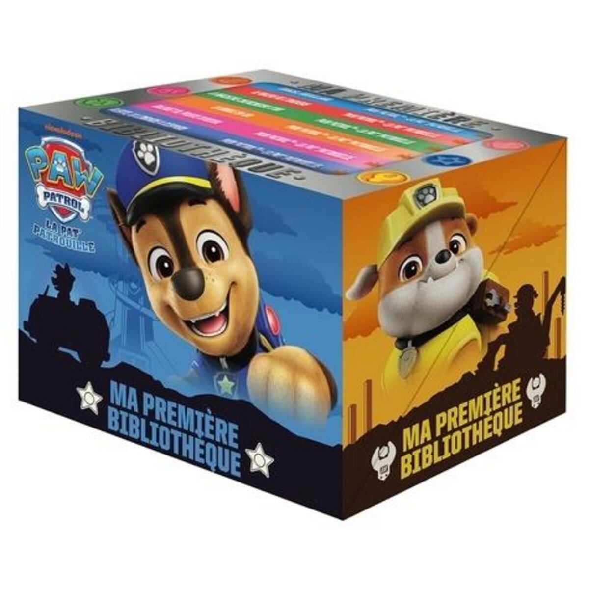 MA PREMIERE BIBLIOTHEQUE PAW PATROL - LA PAT' PATROUILLE. COFFRET EN 6 VOLUMES : DANGER. BROUILLARD ; GALINETTA, PILOTE D'AVION ; LA BOULE EN OR ; LE MAIRE DE L'UNIVERS ; LA MACHINE CHERCHEUSE D'OR ; ALERTE, LA LIMANDE A DISPARU, Nickelodeon